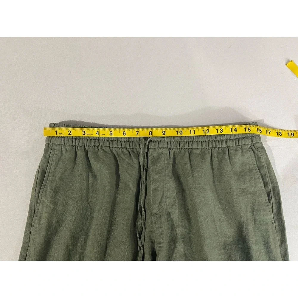 Banana Republic Women's Olive Green Linen Blend Cargo Drawstring Jogger Medium
